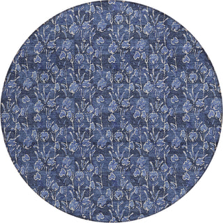 Piper Looms Chantille Floral ACN692 Navy Area Rug