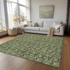 Piper Looms Chantille Floral ACN692 Olive Area Rug