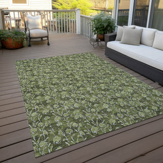 Piper Looms Chantille Floral ACN692 Olive Area Rug