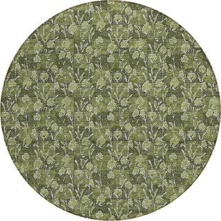 Piper Looms Chantille Floral ACN692 Olive Area Rug