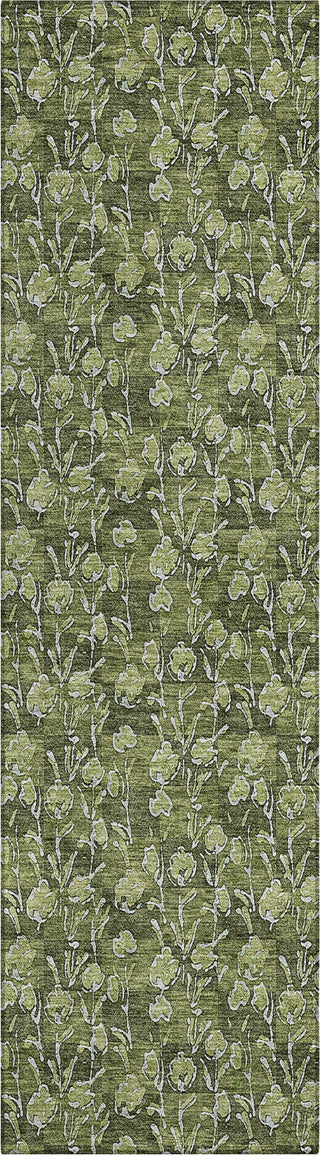 Piper Looms Chantille Floral ACN692 Olive Area Rug