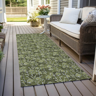 Piper Looms Chantille Floral ACN692 Olive Area Rug