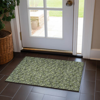 Piper Looms Chantille Floral ACN692 Olive Area Rug