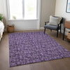 Piper Looms Chantille Floral ACN692 Purple Area Rug Lifestyle Image Feature