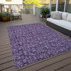 Piper Looms Chantille Floral ACN692 Purple Area Rug