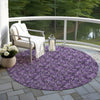 Piper Looms Chantille Floral ACN692 Purple Area Rug