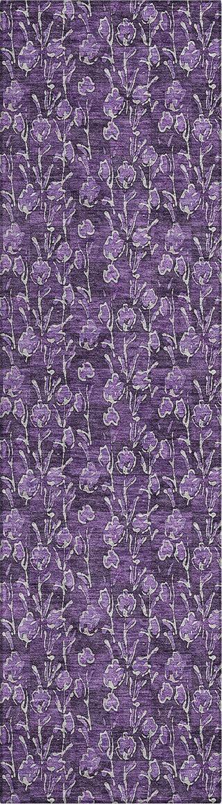 Piper Looms Chantille Floral ACN692 Purple Area Rug