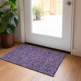 Piper Looms Chantille Floral ACN692 Purple Area Rug