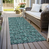 Piper Looms Chantille Floral ACN692 Teal Area Rug
