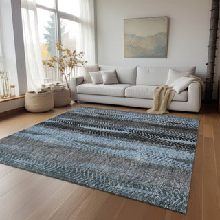 Piper Looms Chantille Organic ACN693 Blue Area Rug