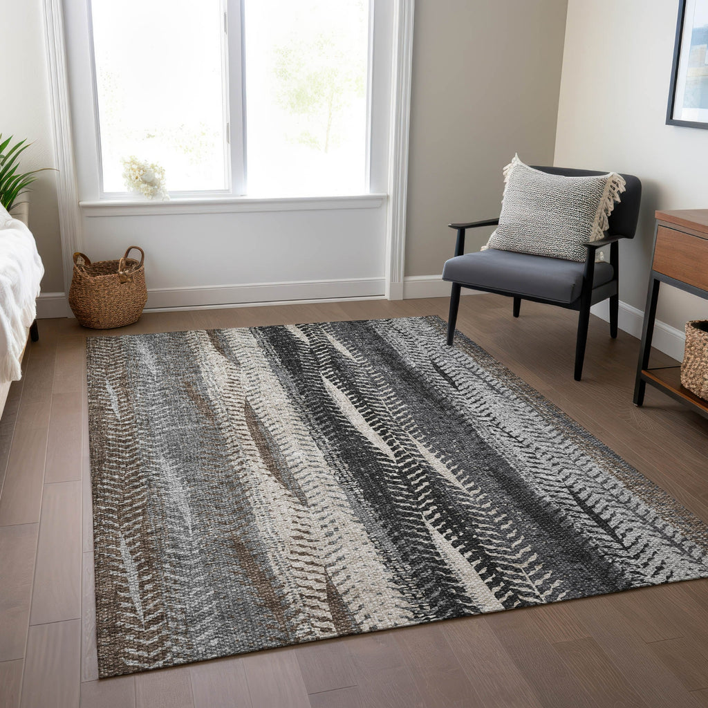 Piper Looms Chantille Organic ACN693 Brown Area Rug Lifestyle Image Feature