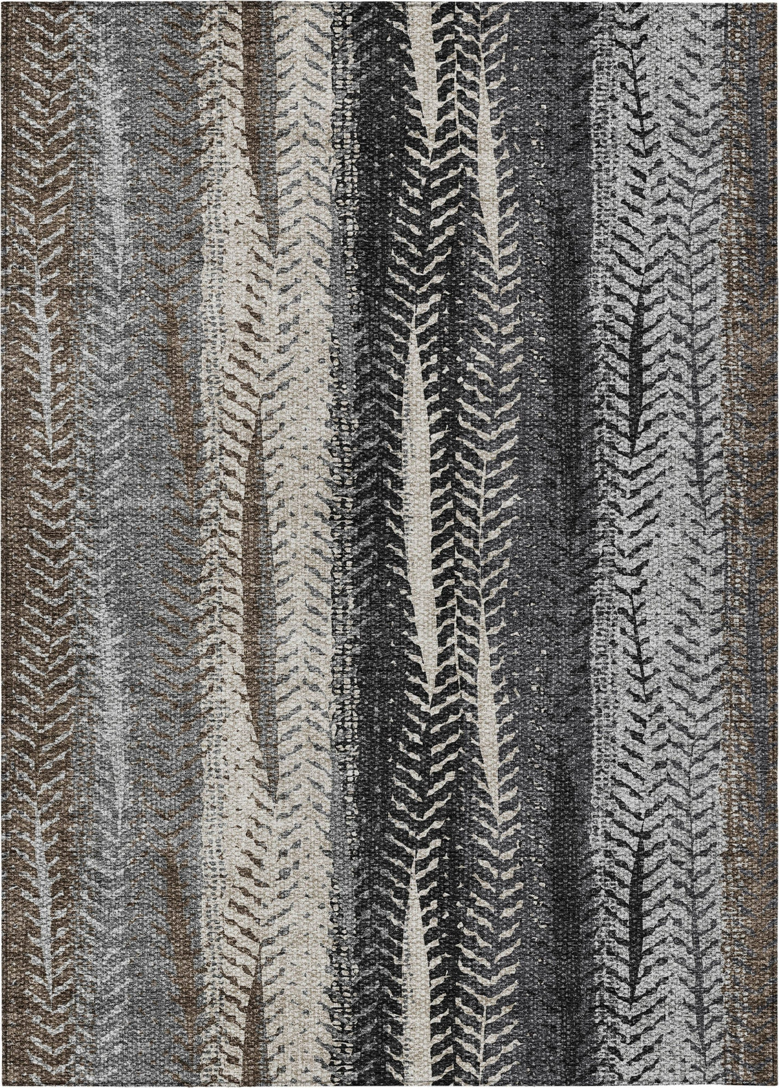 Piper Looms Chantille Organic ACN693 Brown Area Rug