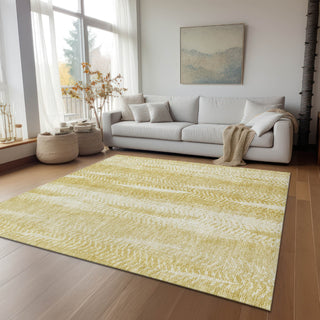 Piper Looms Chantille Organic ACN694 Gold Area Rug