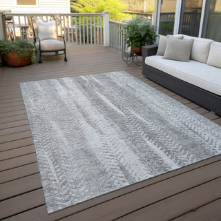 Piper Looms Chantille Organic ACN694 Silver Area Rug