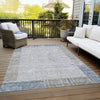 Piper Looms Chantille Border ACN695 Taupe Area Rug
