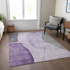Piper Looms Chantille Modern ACN696 Purple Area Rug Lifestyle Image Feature