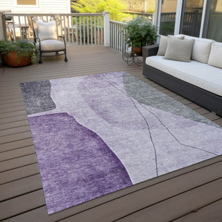 Piper Looms Chantille Modern ACN696 Purple Area Rug