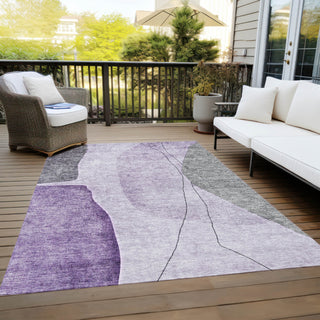 Piper Looms Chantille Modern ACN696 Purple Area Rug