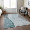 Piper Looms Chantille Modern ACN696 Teal Area Rug Lifestyle Image Feature