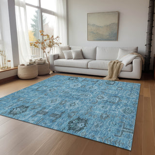 Piper Looms Chantille Oriental ACN697 Blue Area Rug