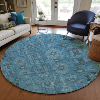 Piper Looms Chantille Oriental ACN697 Blue Area Rug