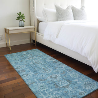 Piper Looms Chantille Oriental ACN697 Blue Area Rug