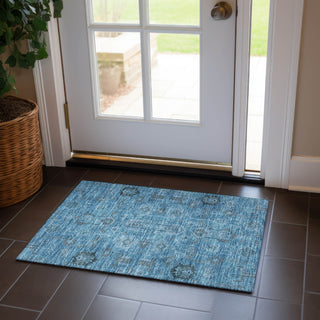 Piper Looms Chantille Oriental ACN697 Blue Area Rug