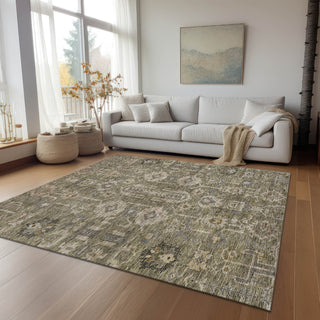 Piper Looms Chantille Oriental ACN697 Brown Area Rug