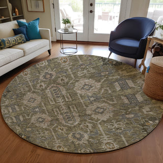 Piper Looms Chantille Oriental ACN697 Brown Area Rug