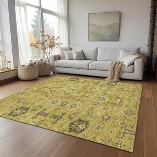 Piper Looms Chantille Oriental ACN697 Gold Area Rug