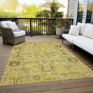 Piper Looms Chantille Oriental ACN697 Gold Area Rug