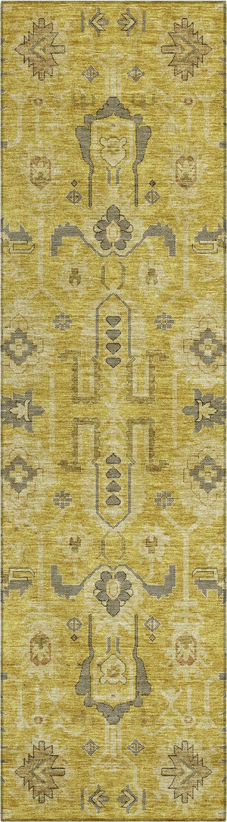 Piper Looms Chantille Oriental ACN697 Gold Area Rug