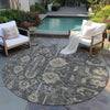 Piper Looms Chantille Oriental ACN697 Gray Area Rug