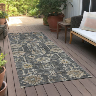 Piper Looms Chantille Oriental ACN697 Gray Area Rug