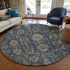 Piper Looms Chantille Oriental ACN697 Navy Area Rug