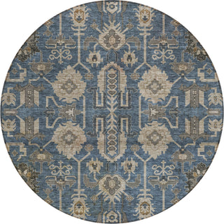 Piper Looms Chantille Oriental ACN697 Navy Area Rug