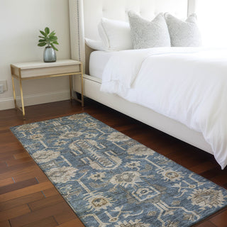 Piper Looms Chantille Oriental ACN697 Navy Area Rug