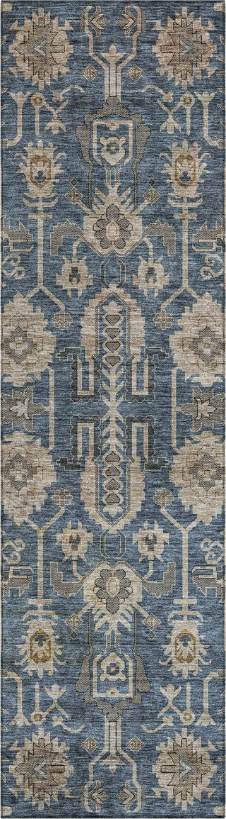 Piper Looms Chantille Oriental ACN697 Navy Area Rug