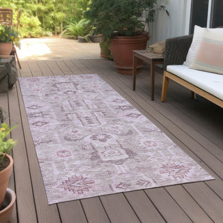 Piper Looms Chantille Oriental ACN697 Pink Area Rug