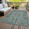 Piper Looms Chantille Oriental ACN697 Teal Area Rug