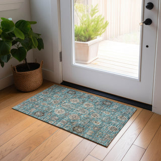 Piper Looms Chantille Oriental ACN697 Teal Area Rug