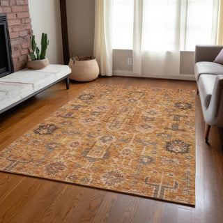 Piper Looms Chantille Oriental ACN697 Terracotta Area Rug