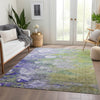 Piper Looms Chantille Abstract ACN698 Aloe Area Rug Lifestyle Image Feature