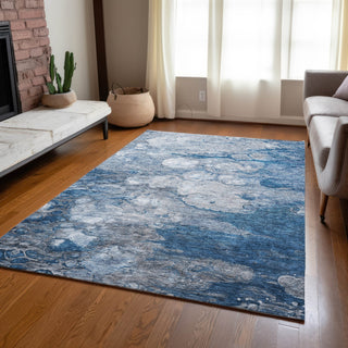 Piper Looms Chantille Abstract ACN698 Blue Area Rug