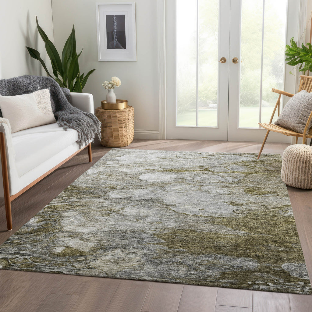 Piper Looms Chantille Abstract ACN698 Brown Area Rug Lifestyle Image Feature
