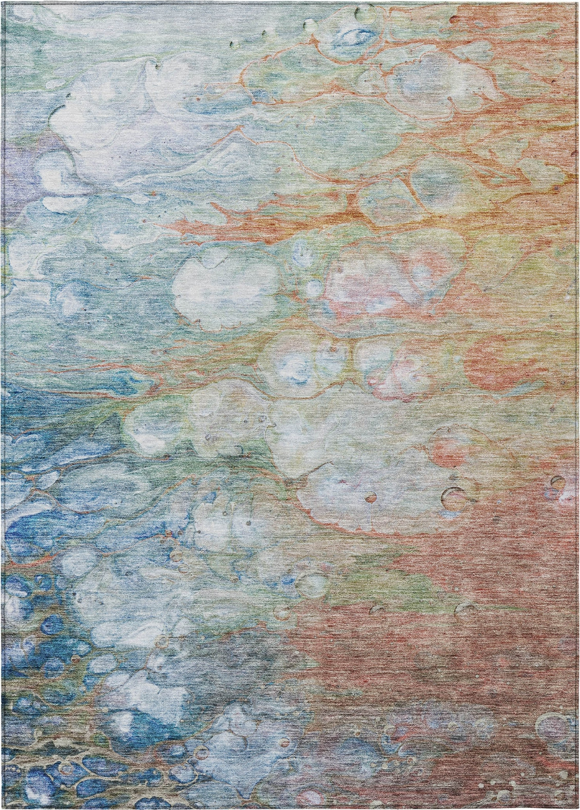 Piper Looms Chantille Abstract ACN698 Coral Area Rug