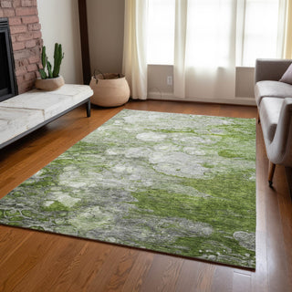 Piper Looms Chantille Abstract ACN698 Olive Area Rug