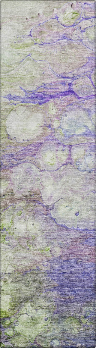 Piper Looms Chantille Abstract ACN698 Purple Area Rug