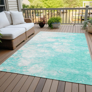 Piper Looms Chantille Abstract ACN699 Aqua Area Rug