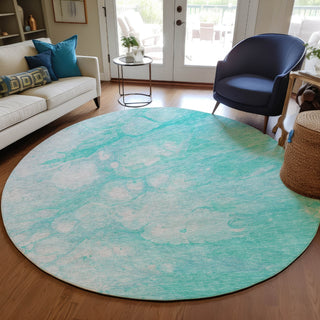 Piper Looms Chantille Abstract ACN699 Aqua Area Rug